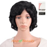 10 Inch Fluffy Curly Side Bangs Charm Synthetic Short Wig