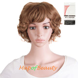 10 Inch Fluffy Curly Side Bangs Charm Synthetic Short Wig