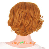 10 Inch Fluffy Curly Side Bangs Charm Synthetic Short Wig