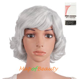 10 Inch Fluffy Curly Side Bangs Charm Synthetic Short Wig