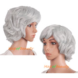 10 Inch Fluffy Curly Side Bangs Charm Synthetic Short Wig