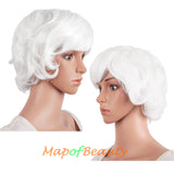 10 Inch Fluffy Curly Side Bangs Charm Synthetic Short Wig