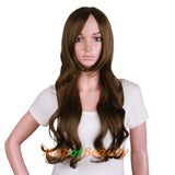 Natural supple High Quality Synthetic Long Wave Curly Wigs