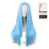 Long Straight Cosplay Wigs For Women Heat Resistant Natural Hair Synthetic Wig