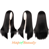 Long Straight Cosplay Wigs For Women Heat Resistant Natural Hair Synthetic Wig