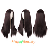 Long Straight Cosplay Wigs For Women Heat Resistant Natural Hair Synthetic Wig