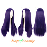 Long Straight Cosplay Wigs For Women Heat Resistant Natural Hair Synthetic Wig