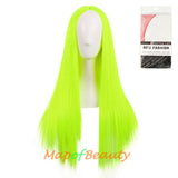 Long Straight Cosplay Wigs For Women Heat Resistant Natural Hair Synthetic Wig