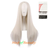 Long Straight Cosplay Wigs For Women Heat Resistant Natural Hair Synthetic Wig