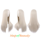 Long Straight Cosplay Wigs For Women Heat Resistant Natural Hair Synthetic Wig