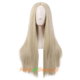 Long Straight Cosplay Wigs For Women Heat Resistant Natural Hair Synthetic Wig