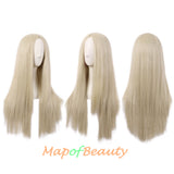 Long Straight Cosplay Wigs For Women Heat Resistant Natural Hair Synthetic Wig