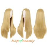 Long Straight Cosplay Wigs For Women Heat Resistant Natural Hair Synthetic Wig