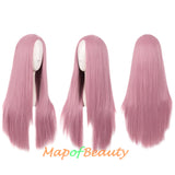 Long Straight Cosplay Wigs For Women Heat Resistant Natural Hair Synthetic Wig