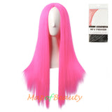 Long Straight Cosplay Wigs For Women Heat Resistant Natural Hair Synthetic Wig