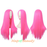 Long Straight Cosplay Wigs For Women Heat Resistant Natural Hair Synthetic Wig