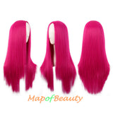 Long Straight Cosplay Wigs For Women Heat Resistant Natural Hair Synthetic Wig