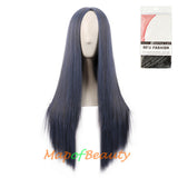 Long Straight Cosplay Wigs For Women Heat Resistant Natural Hair Synthetic Wig