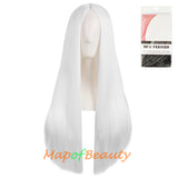 Long Straight Cosplay Wigs For Women Heat Resistant Natural Hair Synthetic Wig