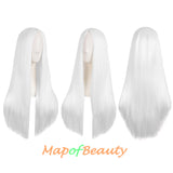 Long Straight Cosplay Wigs For Women Heat Resistant Natural Hair Synthetic Wig