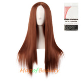 Long Straight Cosplay Wigs For Women Heat Resistant Natural Hair Synthetic Wig