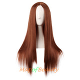 Long Straight Cosplay Wigs For Women Heat Resistant Natural Hair Synthetic Wig