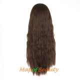 Fashion Flat Bangs Long Lace Front Wigs Heat Resistant Ordinary Wigs