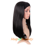 Long Natural Curly Wigs Synthetic Heat Resistant Headband Wig Daily Use