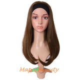 Long Natural Curly Wigs Synthetic Heat Resistant Headband Wig Daily Use