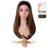 Long Natural Curly Wigs Synthetic Heat Resistant Headband Wig Daily Use