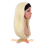 Long Natural Curly Wigs Synthetic Heat Resistant Headband Wig Daily Use