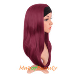 Long Natural Curly Wigs Synthetic Heat Resistant Headband Wig Daily Use