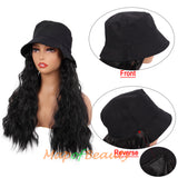Black wigs with hat