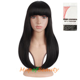 Flat Bangs Long Bent Tail Wigs Synthetic Wigs Ordinary Wigs For Women