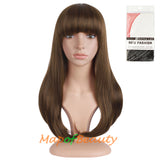 Flat Bangs Long Bent Tail Wigs Synthetic Wigs Ordinary Wigs For Women