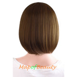 Daily Use Side Bangs Short Wigs High-temperature Fiber Ordinary Wigs