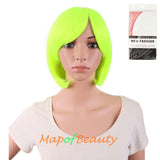 Side Bangs Short Wigs High-temperature Fiber BOB Anime Cosplay Wigs