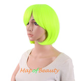 Side Bangs Short Wigs High-temperature Fiber BOB Anime Cosplay Wigs