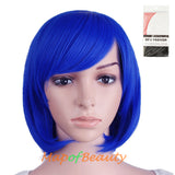 Side Bangs Short Wigs High-temperature Fiber BOB Anime Cosplay Wigs