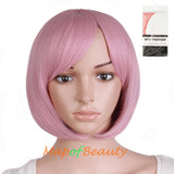 Side Bangs Short Wigs High-temperature Fiber BOB Anime Cosplay Wigs