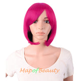 Side Bangs Short Wigs High-temperature Fiber BOB Anime Cosplay Wigs