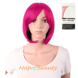 Side Bangs Short Wigs High-temperature Fiber BOB Anime Cosplay Wigs