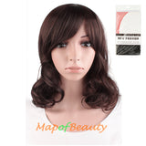 Side Bangs Middle Length Bent Tail Wigs Fiber Shoulder Length Wigs