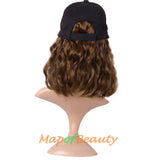 Adjustable Baseball Cap Wig Short Kinky Curly BOB Synthetic Hair Extension Natural Party