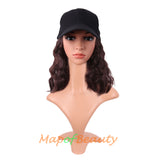 Adjustable Baseball Cap Wig Short Kinky Curly BOB Synthetic Hair Extension Natural Party