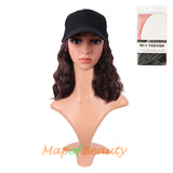 Adjustable Baseball Cap Wig Short Kinky Curly BOB Synthetic Hair Extension Natural Party