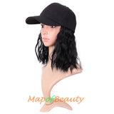 Adjustable Baseball Cap Wig Short Kinky Curly BOB Synthetic Hair Extension Natural Party