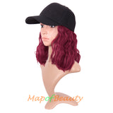 Adjustable Baseball Cap Wig Short Kinky Curly BOB Synthetic Hair Extension Natural Party