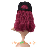 Adjustable Baseball Cap Wig Short Kinky Curly BOB Synthetic Hair Extension Natural Party