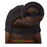 Short Straight Bob Baseball Hat Wig Heat Resistant Synthetic Hair Extension Adjustable Cap Daily Use Wigs